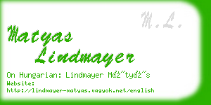 matyas lindmayer business card